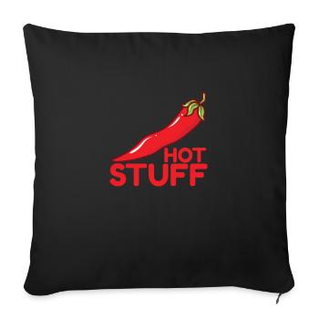 Trucs piquants Chili Spice Scoville - Housse de coussin décorative 45 x 45 cm - noir - Devant