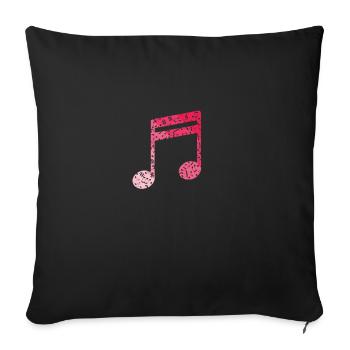 Notes, Music, Music Tone, Beat - Sofa pillowcase 17,3'' x 17,3'' (45 x 45 cm) - black - Front