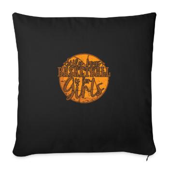 Silly Boys Basketball est pour les filles femmes Sports - Housse de coussin décorative 45 x 45 cm - noir - Devant