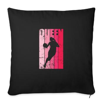 Queen Basketball Frauen Sport - Sofakissenbezug 45 x 45 cm - Schwarz - Vorne