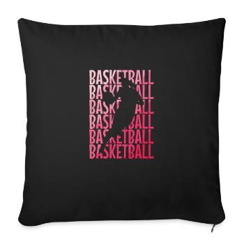 Basketball Frauen Mädchen Sport - Sofakissenbezug 45 x 45 cm - Schwarz - Vorne