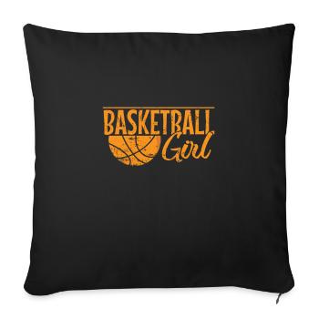 Basketball Girl Girl Team Sports - Sofa pillowcase 17,3'' x 17,3'' (45 x 45 cm) - black - Front