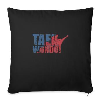 Taekwondo Martial Arts Training Fit - Sofa pillowcase 17,3'' x 17,3'' (45 x 45 cm) - black - Front
