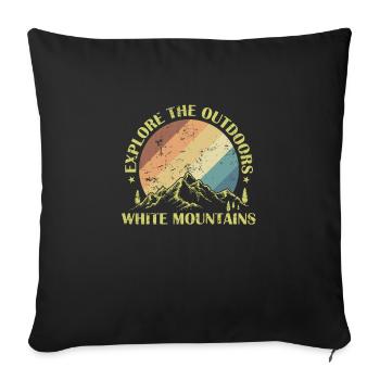 Explore the Outdoors White Mountains California - Sofa pillowcase 17,3'' x 17,3'' (45 x 45 cm) - black - Front