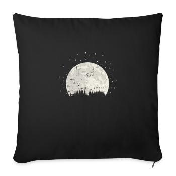 Moon Behind The Mountains Sky Light - Sofa pillowcase 17,3'' x 17,3'' (45 x 45 cm) - black - Front