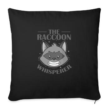 The Raccoon Whisperer Omnivore - Sofa pillowcase 17,3'' x 17,3'' (45 x 45 cm) - black - Front