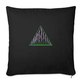 Lavender in Triangle Plant Garden Fragrance - Sofa pillowcase 17,3'' x 17,3'' (45 x 45 cm) - black - Front