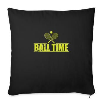 Ball Time Sport Tennis Training - Sofa pillowcase 17,3'' x 17,3'' (45 x 45 cm) - black - Front