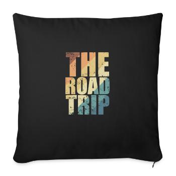 L’aventure de l’itinéraire de voyage de voyage - Housse de coussin décorative 45 x 45 cm - noir - Devant