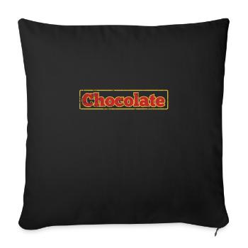 Chocolate Sweet Cocoa - Sofa pillowcase 17,3'' x 17,3'' (45 x 45 cm) - black - Front