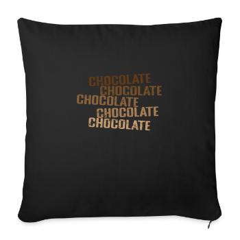 Chocolate Sweet Candy Cocoa - Sofa pillowcase 17,3'' x 17,3'' (45 x 45 cm) - black - Front