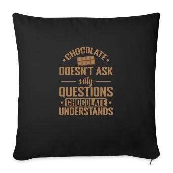 Chocolate Understands Whole Milk Cocoa - Sofa pillowcase 17,3'' x 17,3'' (45 x 45 cm) - black - Front