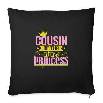 Cousin of the little Princess - Sofa pillowcase 17,3'' x 17,3'' (45 x 45 cm) - black - Front