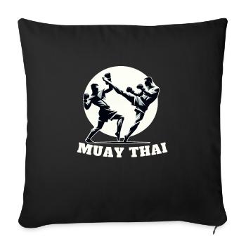 Muay Thai Fighter Design - Sofa pillowcase 17,3'' x 17,3'' (45 x 45 cm) - black - Front