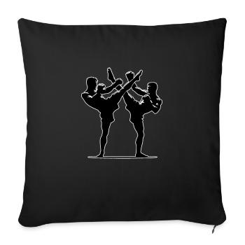 Muay Thai Fighter Design - Sofa pillowcase 17,3'' x 17,3'' (45 x 45 cm) - black - Front