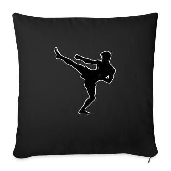 Martial Arts Fighter Design - Sofa pillowcase 17,3'' x 17,3'' (45 x 45 cm) - black - Front