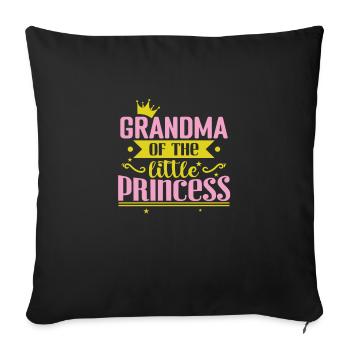 Grandma of the little Princess - Sofa pillowcase 17,3'' x 17,3'' (45 x 45 cm) - black - Front