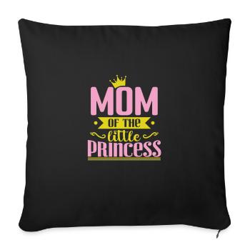 Maman de la petite princesse - Housse de coussin décorative 45 x 45 cm - noir - Devant