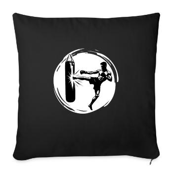 Kickboxing Kickboxer Kick - Sofa pillowcase 17,3'' x 17,3'' (45 x 45 cm) - black - Front