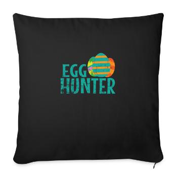 Egg Hunter Easter Colorful Easter Eggs - Sofa pillowcase 17,3'' x 17,3'' (45 x 45 cm) - black - Front