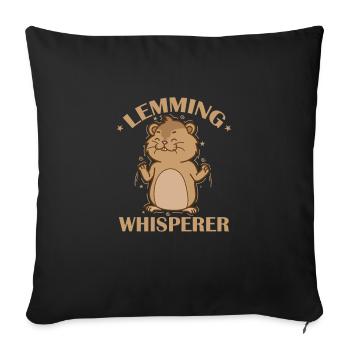 Lemming Whisperer Rodent - Sofa pillowcase 17,3'' x 17,3'' (45 x 45 cm) - black - Front