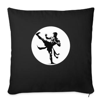 Muay Thai Art - Sofa pillowcase 17,3'' x 17,3'' (45 x 45 cm) - black - Front