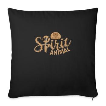 My Spirit Animal Lemming Rodent - Sofa pillowcase 17,3'' x 17,3'' (45 x 45 cm) - black - Front