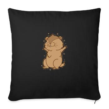 Excès de confiance chez les rongeurs Lemming - Housse de coussin décorative 45 x 45 cm - noir - Devant