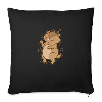 Lemming Loves Music Rodent - Sofa pillowcase 17,3'' x 17,3'' (45 x 45 cm) - black - Front