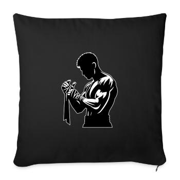 Boxen Boxer Boxen Geschenk - Sofakissenbezug 45 x 45 cm - Schwarz - Vorne