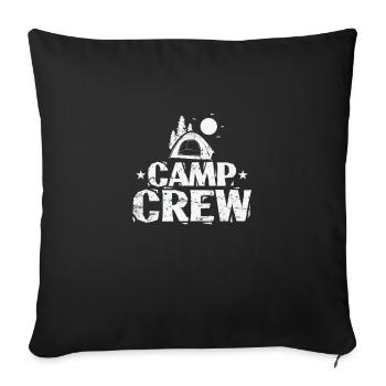 Camp Crew Vacation Mountains Freedom - Sofa pillowcase 17,3'' x 17,3'' (45 x 45 cm) - black - Front