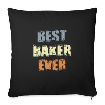 Best Baker - Sofa pillowcase 17,3'' x 17,3'' (45 x 45 cm) - black - Front