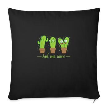 Juste une plante de cactus de plus - Housse de coussin décorative 45 x 45 cm - noir - Devant