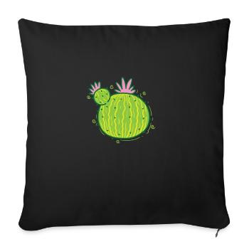Cactus Plant Decoration - Sofa pillowcase 17,3'' x 17,3'' (45 x 45 cm) - black - Front