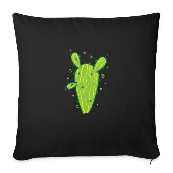 great cactus plant - Sofa pillowcase 17,3'' x 17,3'' (45 x 45 cm) - black - Front