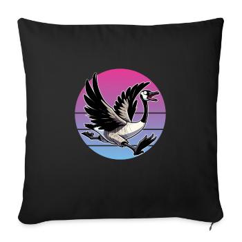 Angry Canadian Goose - Sofa pillowcase 17,3'' x 17,3'' (45 x 45 cm) - black - Front