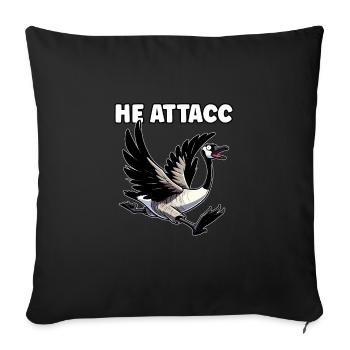 Funny Canadian Goose Meme - Sofa pillowcase 17,3'' x 17,3'' (45 x 45 cm) - black - Front