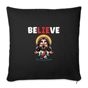 Funny Atheist Skeptic Proud Atheist Anti Religion - Sofa pillowcase 17,3'' x 17,3'' (45 x 45 cm) - black - Front