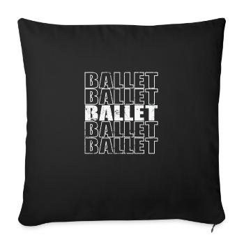 Ballet Training - Sofa pillowcase 17,3'' x 17,3'' (45 x 45 cm) - black - Front