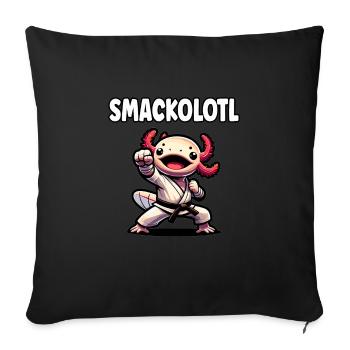 Drôle Arts Martiaux Enfants Axolotl Karaté Kickboxing - Housse de coussin décorative 45 x 45 cm - noir - Devant