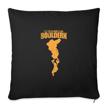 Who needs a Rope? Bouldern - Sofakissenbezug 45 x 45 cm - Schwarz - Vorne