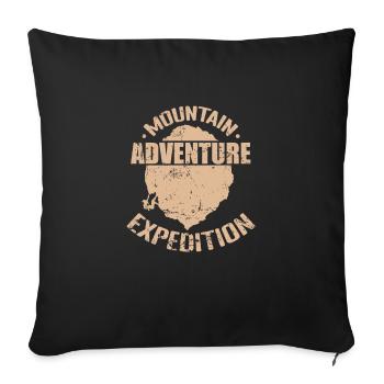 Adventure Expedition Bouldering - Sofa pillowcase 17,3'' x 17,3'' (45 x 45 cm) - black - Front