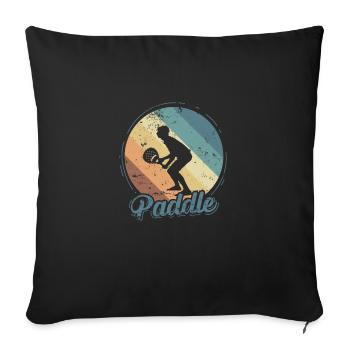 Joueur de padel Tennis - Housse de coussin décorative 45 x 45 cm - noir - Devant
