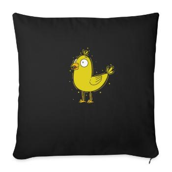 Canari de compagnie - Housse de coussin décorative 45 x 45 cm - noir - Devant