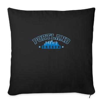 Portland, Oregon City in the USA - Sofa pillowcase 17,3'' x 17,3'' (45 x 45 cm) - black - Front