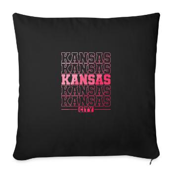 Kansas Kansas City in the USA - Sofa pillowcase 17,3'' x 17,3'' (45 x 45 cm) - black - Front