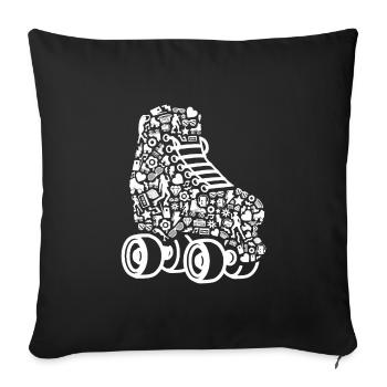 Roller Skates Roller Skating Girls Women Roller Skates - Sofa pillowcase 17,3'' x 17,3'' (45 x 45 cm) - black - Front
