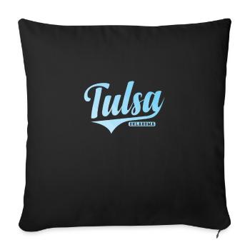 Oklahoma, États-Unis - Housse de coussin décorative 45 x 45 cm - noir - Devant