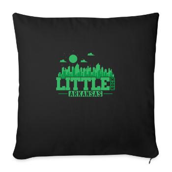 Little Rock, Arkansas, a city in the U.S. state of Arkansas - Sofa pillowcase 17,3'' x 17,3'' (45 x 45 cm) - black - Front