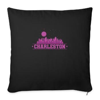 Charleston, South Carolina, a city in the U.S. state of South Carolina - Sofa pillowcase 17,3'' x 17,3'' (45 x 45 cm) - black - Front